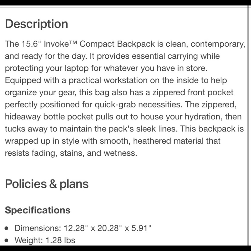 Targus Invoke Compact Backpack - Picture 8 of 8
